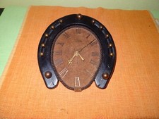 Hufeisen Wanduhr Metall Zeigeruhr Marke Selva