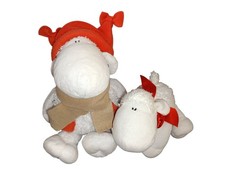 2x Sheepworld Schaf Plüschtier Stofftier Set ca 25 & 20 cm Winter Sammlung 