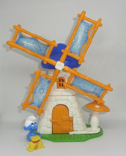 Windmühle mit schlumpf aus - schlumpf,