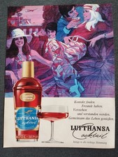 ORIG REKLAME WERBUNG  1970  LUFTHANSA   Cocktail