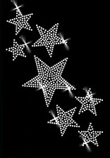 Strass Bügelbild Sterne