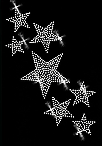 Strass bügelbild sterne - bügelbild,