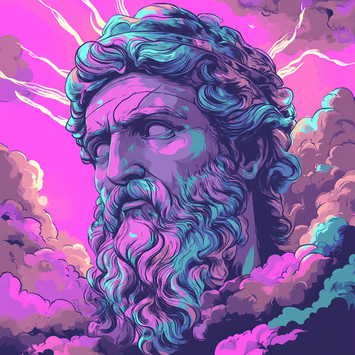 Wandtattoo aufkleber gott zeus - aufkleber,