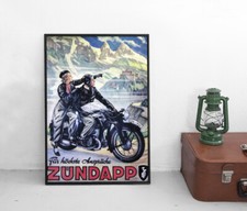 Poster Zündapp Für höchste Ansprüche Plakat Werbung Motorrad Mofa Moped