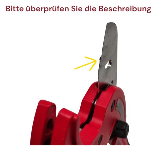 Schere für kunststoffrohre - für,