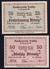 2x Putlitz: 25 + 50 Pfennig 20.10.1920 - Bankverein (43-568)
