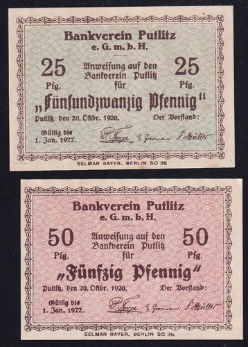 Putlitz 50 pfennig - +,