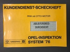 Neu Opel Kundendienst-Scheckheft Leer Blanko 1976 Opel Kadett C  Coupé GTE 1.9