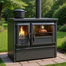 Outdoor-Küchenofen Außenküche Holzherd Modell Forno - gussgrau