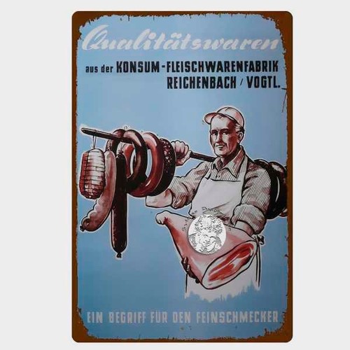 Blechschild konsum - blechschild,