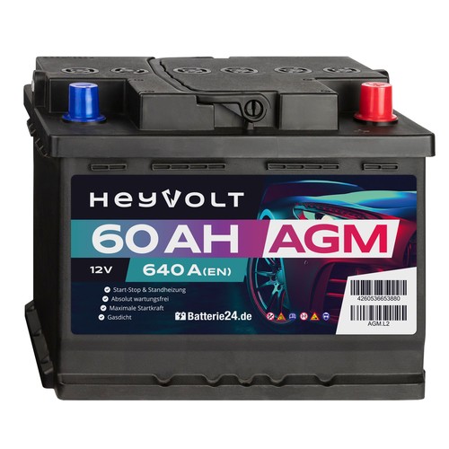 Heyvolt 60ah autobatterie 12v - heyvolt,