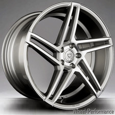 19 Zoll A601 Royal Alufelgen 8,5x19 5x112 ET45 silbergrau frontpoliert für Audi