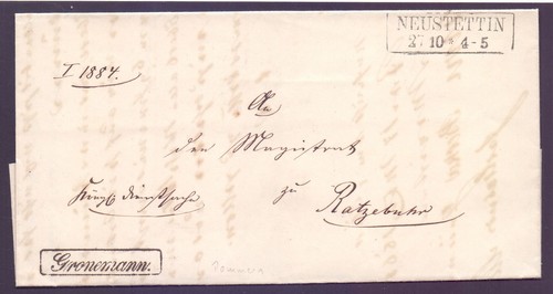 Faltbrief 1868 mit stempel - mit,