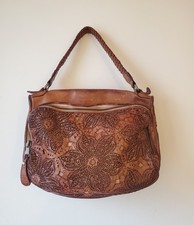 Handtasche Leder gearbeitet mit schönen Details Giorgio Brato Vintage