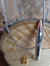 Dekopatronen als Anhänger oder Halskette  5,56x45 bzw. 223 Rem Chromhülse