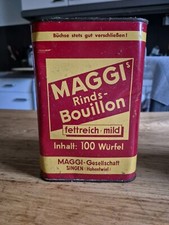 Alte Maggi BLECHDOSE   12X12X19 cm  mit Deckel 