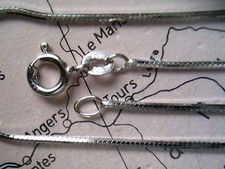 Schlangenkette rund Weißgold 333 Länge 50 cm x 1 mm, WEIßGOLDKETTE 333 poliert 