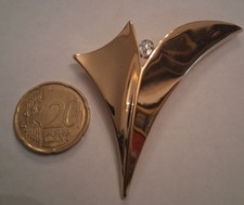 Pierre Lang Anstecknadel,Goldfarbend mit Steinchen