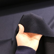 Kleider JERSEY Warm Designer Meterware Stoff Bekleidung mit Muster Blau