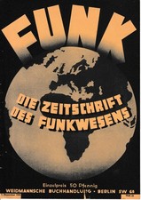 Vintage FUNK Zeitschrift des Funkwesens Dezember 1935 • Heft 23 • Radio Technik