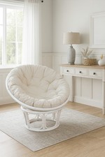 Papasansessel in weiß mit