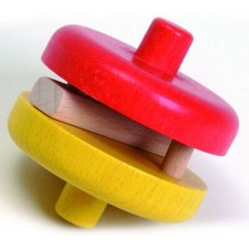 Klapperscheibe rot gelb - klapperscheibe, rot/gelb