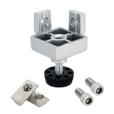 10x Standfuß Nut 8 40x40