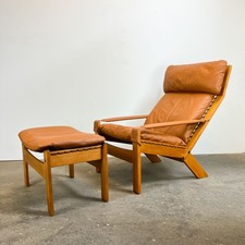 Loungechair Ottomane Westnofa Leder 70er Jahre Design Peter Opsvik restauriert