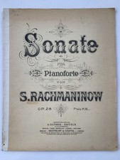 Noten. Rachmaninow. Sonate. Opus 28.  Für Pianoforte.
