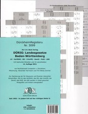 DürckheimRegister® für DÜRIG: BADEN-WÜRTTEMBERG, C.H. Beck Verlag OHNE Stichw...