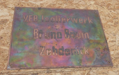 Ddr schild echt kupfer - 3, kg