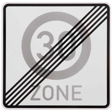 Verkehrsschild Ende Zone 30