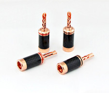 4 Kupfer Bananenstecker für