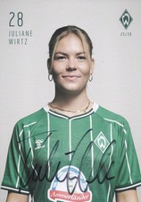 Autogrammkarte Juliane Wirtz  - Werder Bremen - 2025/2026 - Frauen - Fußball