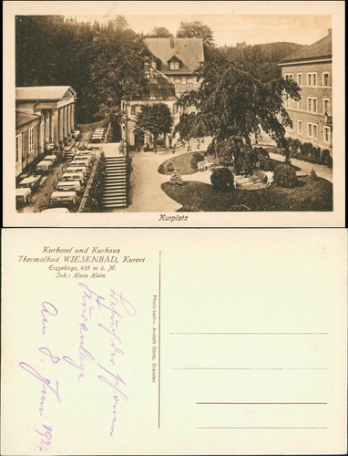 Ansichtskarte wiesenbad - ansichtskarte,