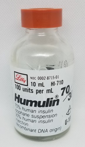Lilly humulin insulin glass - humulin,