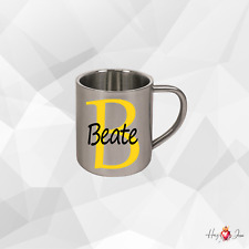 Personalisierte Edelstahl Tasse mit Namen Camping Outdoor Weihnachtstasse_004K