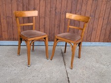 50er Vintage Esszimmer Stuhl Frankfurter Küchenstuhl Kneipenstuhl Holzstuhl 1/6