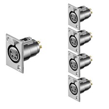 5x 4 pol XLR Einbau Buchse