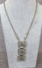 (A10) Lange Modeschmuck   Metallkette  Infinity ca 70cm Silber