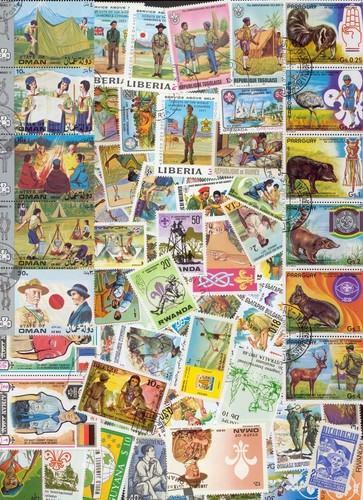 100 verschiedene briefmarken - 100,