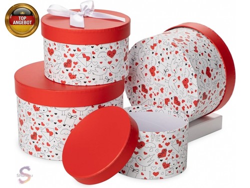Briful runde geschenkboxen mit - runde,