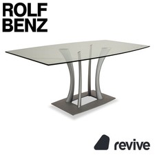 Rolf Benz Glas Esstisch Silber