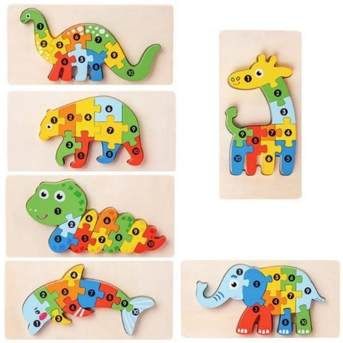 Kinder holzpuzzle set mit - kinder,