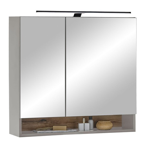 Spiegelschrank grau matt - spiegelschrank,