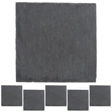 6x Schieferplatte 15x15 Schiefer Servierplatte Käseplatte Platzset Untersetzer