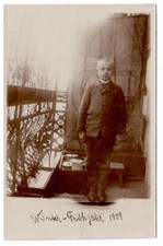 377 - Photo postcard * boy on