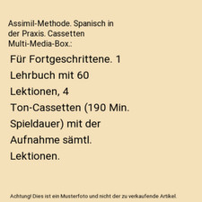 Assimil-Methode. Spanisch in der Praxis. Cassetten Multi-Media-Box.: Für Fortge
