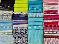 Stoffpaket Baumwollstoffe Hilco/Stenzo Punkte Blümchen in vielen Farben