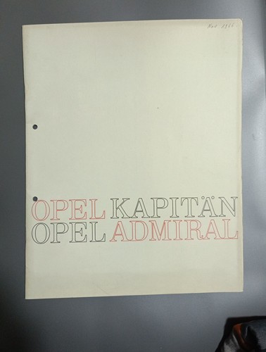 Original prospekt opel admiral - original,